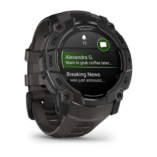 Garmin Instinct 3 50 mm AMOLED rugged GPS smartwatch, Black/Charcoal 3