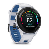 Garmin Forerunner 265 AMOLED GPS Running Smartwatch – 46 mm / Whitestone / Tidal Blue