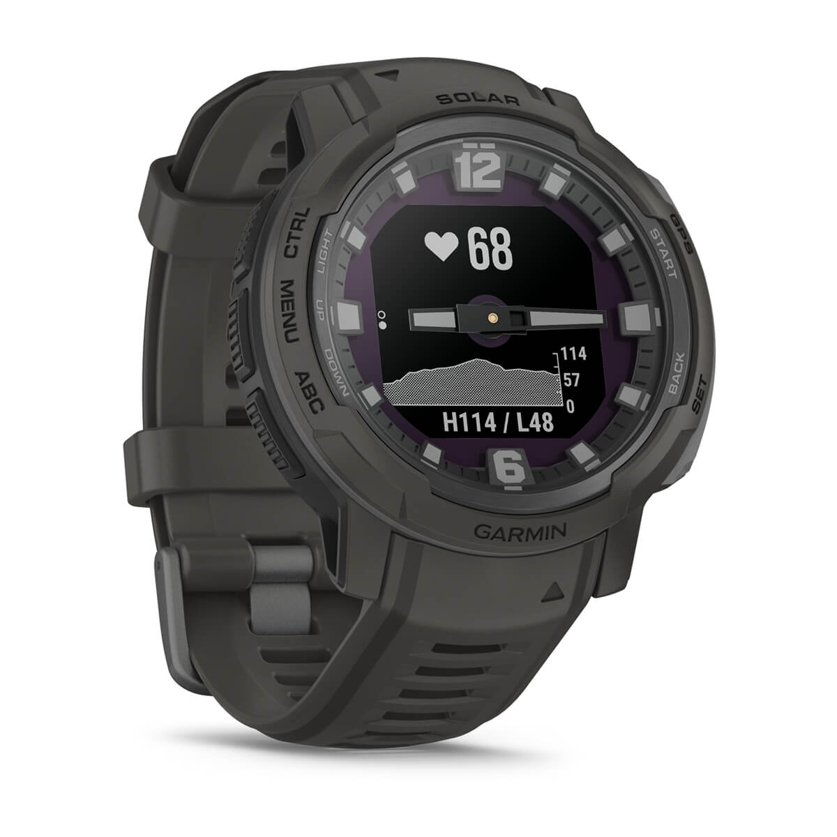 Garmin Instinct Crossover Hybrid GPS Smartwatch – Solar / Graphite