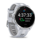 Garmin Forerunner 965 AMOLED GPS Running Smartwatch – Whitestone / Powder Gray