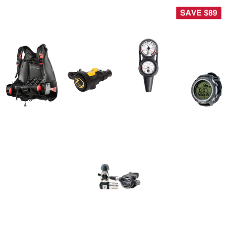 Atomic Aquatics Advanced Scuba Package (Level 3) – BC2 BCD + ST1 Sealed Regulator + Zeagle Octo Z II + Oceanic Maxdepth Cons…