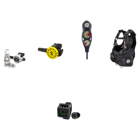 Scubapro Advanced Scuba Package (Level 3) – Hydros Pro 2 BCD + MK25 EVO/S620 Ti Regulator + R105 Octopus + 3-Gauge Console +…
