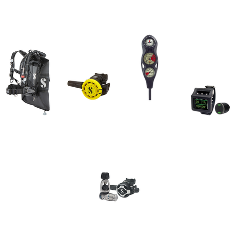 Scubapro Pro Scuba Package (Level 4) – Hydros Pro 2 BCD + MK25T EVO/S620 X-Ti Titanium Regulator + R105 Octopus + 3-Gauge Co…