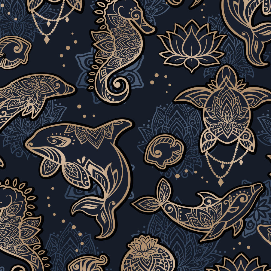 Spacefish Army Ocean Mandala Dive Socks