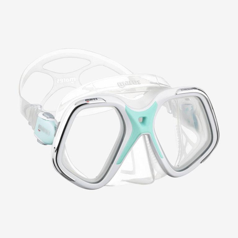 Mares Chroma Up Dive Mask-White/Aqua/Clear-