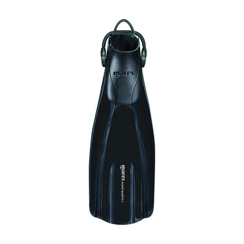Mares Plana Avanti Quattro Plus Open Heel Bungee Strap Dive Fins-Black-S-