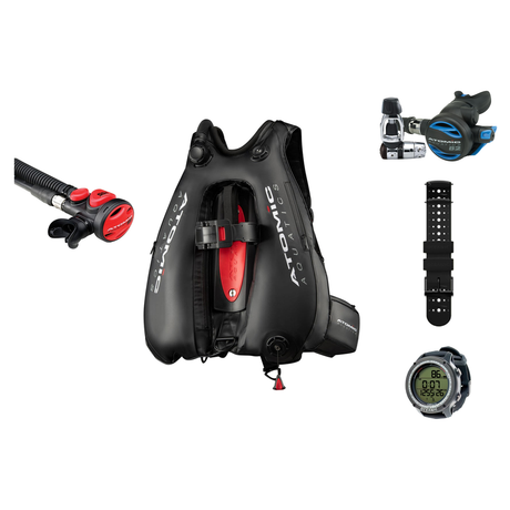 Atomic B2 Regulator + Atomic BC2 BCD + Oceanic GEO Air Scuba Package — Royal Blue