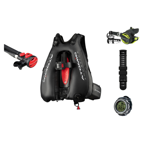 Atomic B2 Regulator + Atomic BC2 BCD + Oceanic GEO Air Scuba Package — Yellow