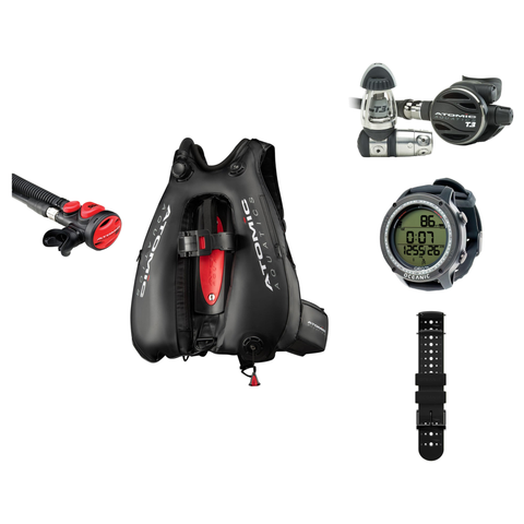 Atomic T3 Regulator + Atomic BC2 BCD + Oceanic GEO Air Scuba Package