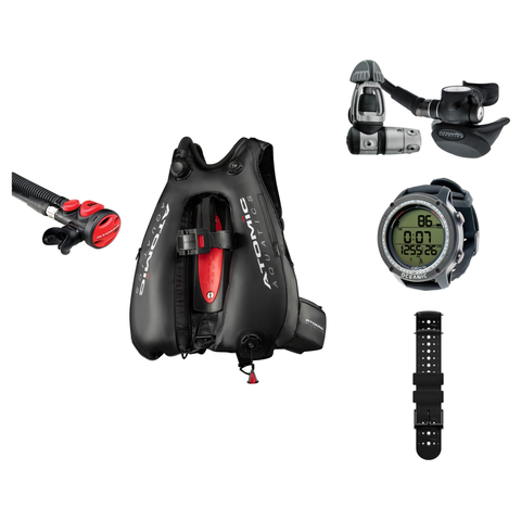Atomic TFX Regulator + Atomic BC2 BCD + Oceanic GEO Air Scuba Package