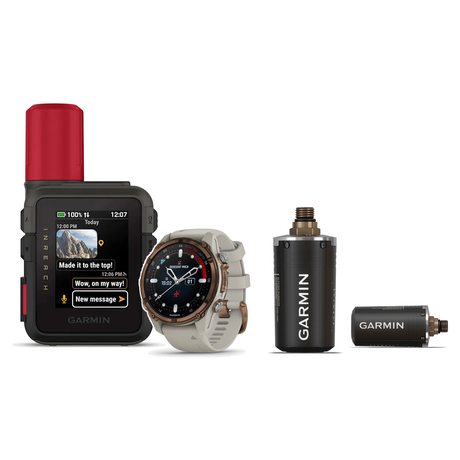 Garmin Descent Mk3i Dive Computer with inReach® Mini 3 Plus — 43 mm, Bronze PVD Titanium with French Gray Silicone Band and…