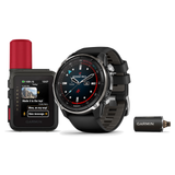 Garmin Descent Mk3i Dive Computer with inReach® Mini 3 Plus — 51 mm, Silver and Black PVD Titanium with Black/Pebble Gray Si…