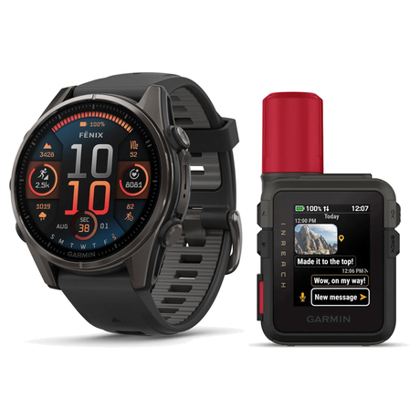 Garmin fēnix 8 & inReach Mini 3 Plus Adventure Bundle – Premium Smartwatch & Satellite SOS Communicator — includes Garmin in…