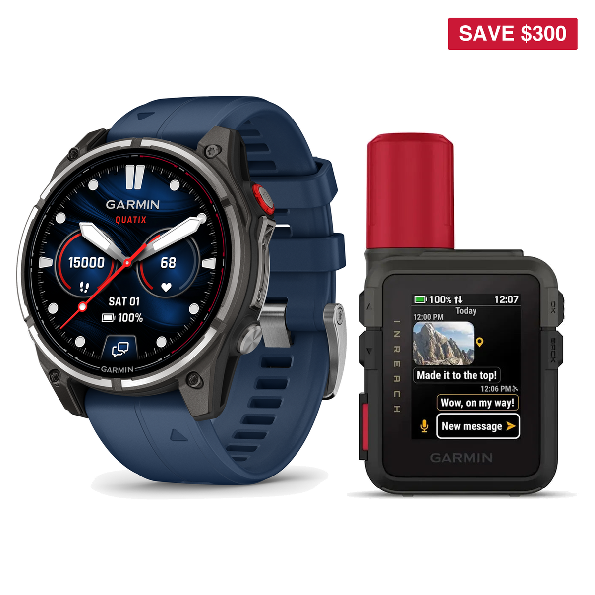 Garmin Quatix 8 Pro AMOLED Marine GPS Smartwatch with inReach Mini 3 Plus — includes Garmin Quatix 8 Marine GPS Smartwatch,…