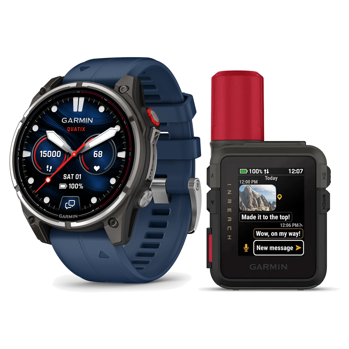 Garmin Quatix 8 Pro AMOLED Marine GPS Smartwatch with inReach Mini 3 Plus — 47mm, PRO AMOLED