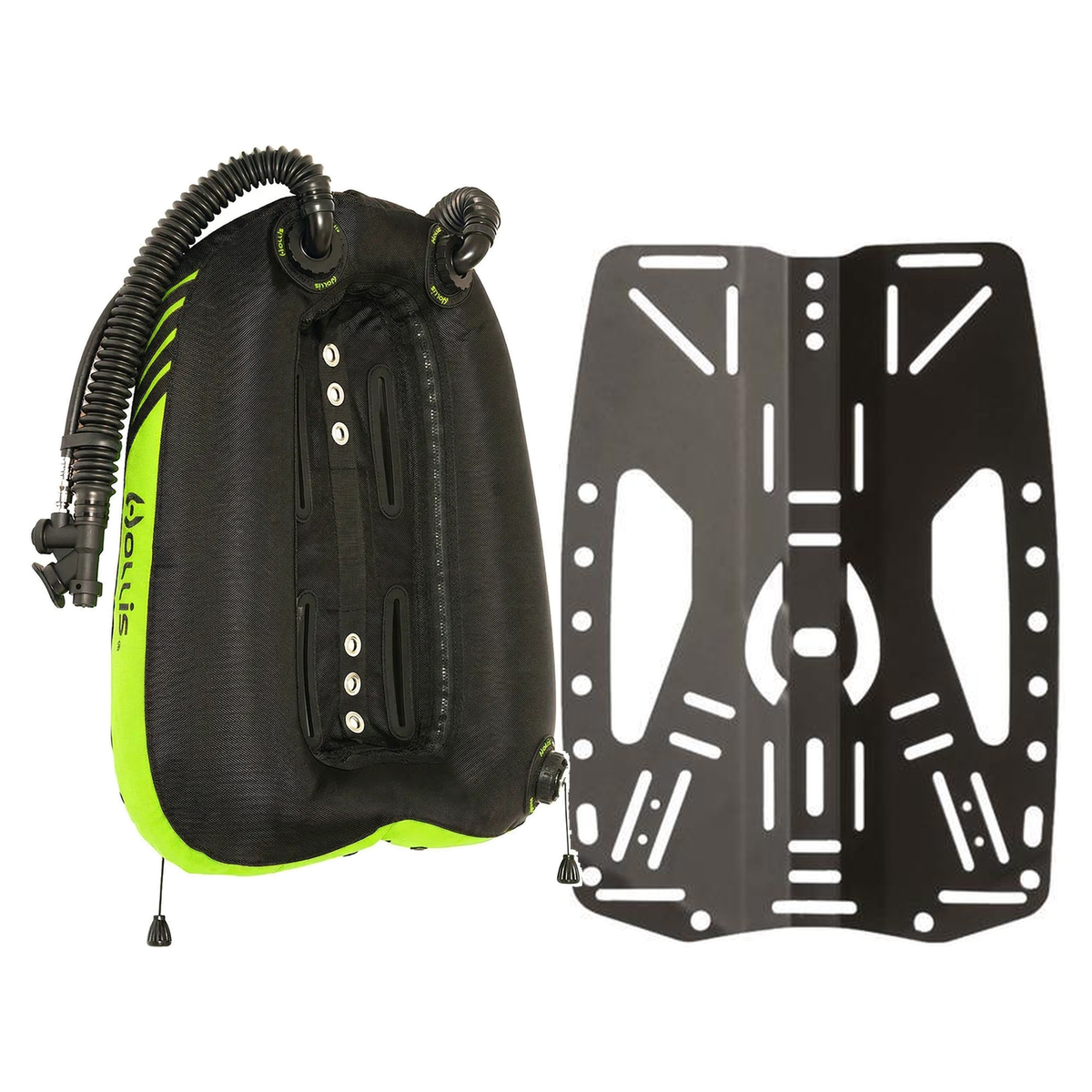 Hollis CRIB Custom Dual Tank 45 Dual Bladder Wing Package — Lime