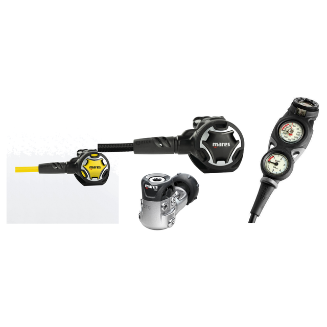 Mares Dual 15X Regulator with Dual Octo and Mission 3 Console — includes Mares Dual 15X Regulator, Mares Dual Octo Regulator…