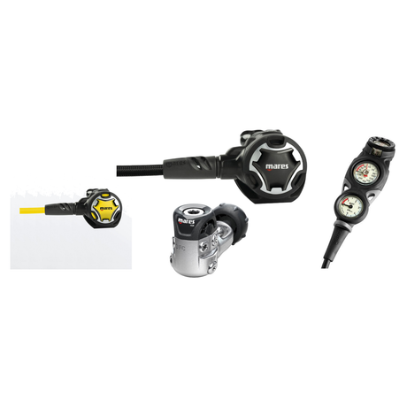 Mares Dual 15X Regulator with Dual Octo and Mission 3 Console — includes Mares Dual 15X Regulator, Mares Dual Octo Regulator…