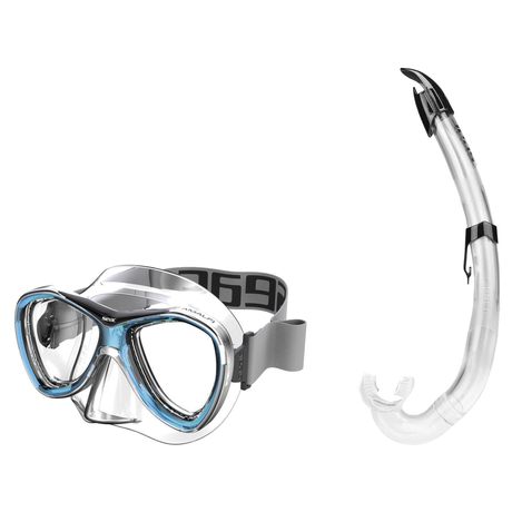 Seac Amalfi Two Lens Mask with Flash Snorkel Set — includes Seac Amalfi Double Lens Snorkel Mask, Seac Flash Snorkel