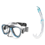 Seac Amalfi Two Lens Mask with Flash Snorkel Set — Aquamarine, Aquamarine