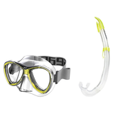 Seac Amalfi Two Lens Mask with Flash Snorkel Set — Yellow, Yellow