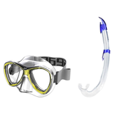 Seac Amalfi Two Lens Mask with Flash Snorkel Set — Yellow, Blue