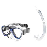 Seac Amalfi Two Lens Mask with Flash Snorkel Set — Blue, White