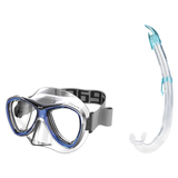 Seac Amalfi Two Lens Mask with Flash Snorkel Set — Blue, Aquamarine