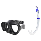 Seac Amalfi Two Lens Mask with Flash Snorkel Set — Black, Blue
