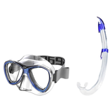 Seac Amalfi Two Lens Mask with Flash Snorkel Set — Blue, Blue