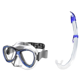 Seac Amalfi Two Lens Mask with Flash Snorkel Set — Blue, Blue