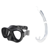 Seac Amalfi Two Lens Mask with Flash Snorkel Set — Black, White