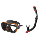 Seac Appeal Dive Mask with Reverse Dry Snorkel Set — Orange