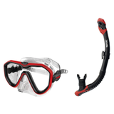 Seac Appeal Dive Mask with Reverse Dry Snorkel Set — Clear Red