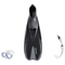 Seac Giglio Mask with Flash Snorkel & Speed Snorkeling Fins Set — Black