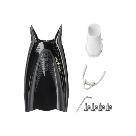 Tusa Color Kit Build – HyFlex Switch Pro Fins with Bungee Strap (Blades + Foot Pockets + Straps + Hardware) — Black
