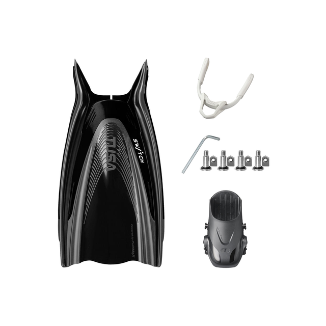 Tusa Color Kit Build – HyFlex Switch Fins with Bungee Strap (Blades + Foot Pockets + Straps + Hardware) — includes Tusa Hyfl…