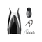 Tusa Color Kit Build – HyFlex Switch Fins with Spring Strap (Blades + Foot Pockets + Straps + Hardware) — White/Black, L/XL…