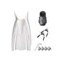 Tusa Color Kit Build – HyFlex Switch Fins with Spring Strap (Blades + Foot Pockets + Straps + Hardware) — All White, L/XL (L…