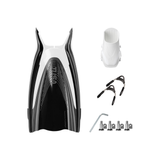Tusa Color Kit Build – HyFlex Switch Fins with Spring Strap (Blades + Foot Pockets + Straps + Hardware) — White/Black