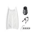 Tusa Color Kit Build – Hyflex Zoom Fins with Spring Strap (Blades + Foot Pockets + Straps + Hardware) — All White, L/XL (Lar…