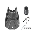 Tusa Color Kit Build – Tri-Force Fins with Spring Strap (Blades + Foot Pockets + Straps + Hardware) — Gun Metal, L/XL (Large…