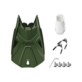 Tusa Color Kit Build – Tri-Force Fins with Spring Strap (Blades + Foot Pockets + Straps + Hardware) — Khaki