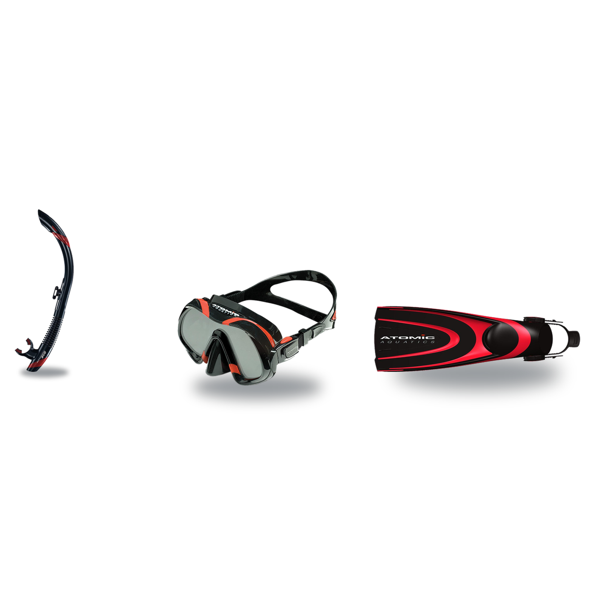 Atomic Aquatics Mask Fin Snorkel Package – Venom, Arc SubFrame or Frameless 2 Mask + SV2 Snorkel + Blade Fins — includes Ato…