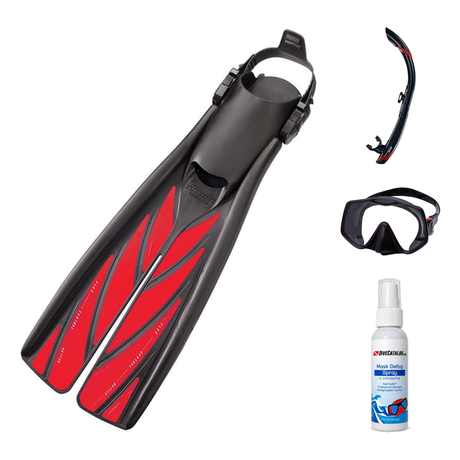 Atomic Aquatics Mask Fin Snorkel Package – Venom, Arc SubFrame or Frameless 2 Mask + SV2 Snorkel + Blade Fins — Frameless 2,…