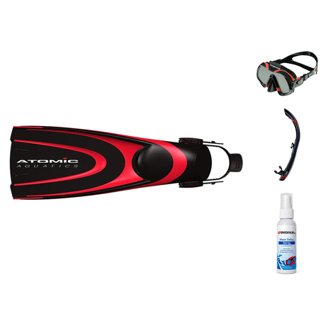 Atomic Aquatics Mask Fin Snorkel Package – Venom, Arc SubFrame or Frameless 2 Mask + SV2 Snorkel + Blade Fins — Venom, Atomi…