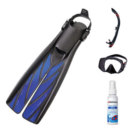 Atomic Aquatics Mask Fin Snorkel Package – Venom, Arc SubFrame or Frameless 2 Mask + SV2 Snorkel + Blade Fins — Frameless 2,…