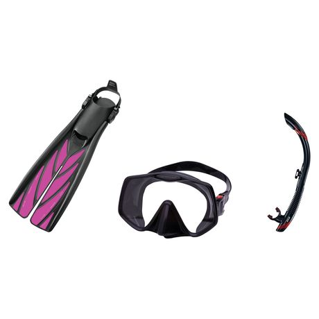 Atomic Aquatics Mask Fin Snorkel Package – Venom, Arc SubFrame or Frameless 2 Mask + SV2 Snorkel + Blade Fins — Frameless 2,…