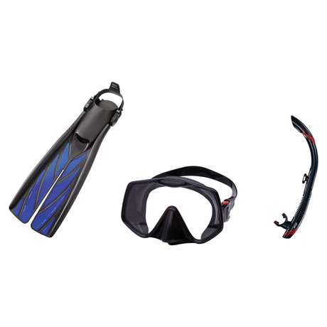 Atomic Aquatics Mask Fin Snorkel Package – Venom, Arc SubFrame or Frameless 2 Mask + SV2 Snorkel + Blade Fins — Frameless 2,…