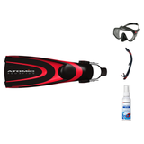 Atomic Aquatics Mask Fin Snorkel Package – Frameless, SubFrame Mask, Medium Fit or Venom Mask + SV2 Snorkel + Open Heel Fins…